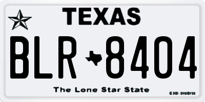 TX license plate BLR8404