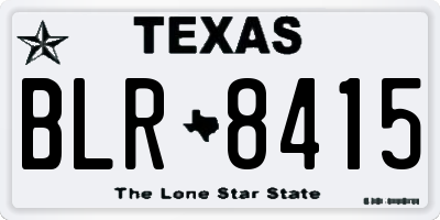 TX license plate BLR8415