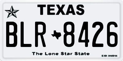 TX license plate BLR8426