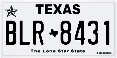 TX license plate BLR8431