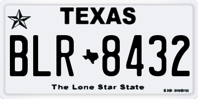 TX license plate BLR8432