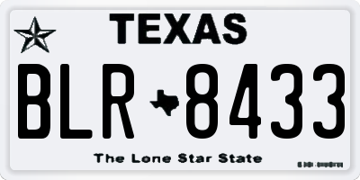 TX license plate BLR8433