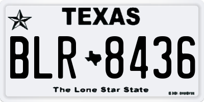 TX license plate BLR8436