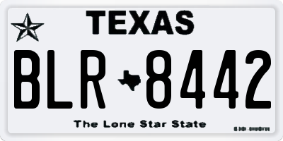 TX license plate BLR8442