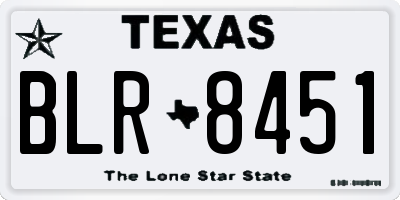 TX license plate BLR8451