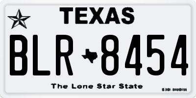TX license plate BLR8454