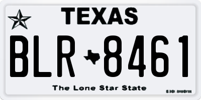 TX license plate BLR8461