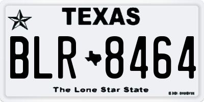TX license plate BLR8464