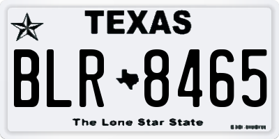 TX license plate BLR8465