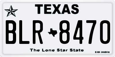 TX license plate BLR8470