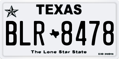 TX license plate BLR8478