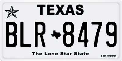 TX license plate BLR8479