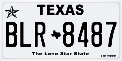 TX license plate BLR8487