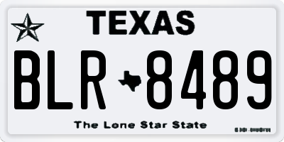 TX license plate BLR8489