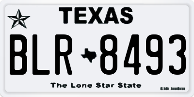 TX license plate BLR8493