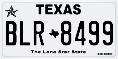 TX license plate BLR8499
