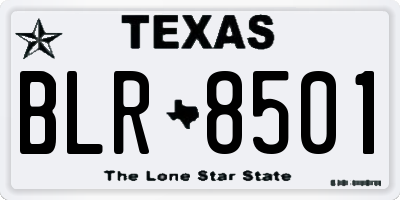 TX license plate BLR8501