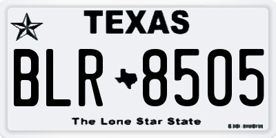 TX license plate BLR8505
