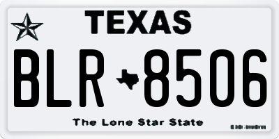 TX license plate BLR8506