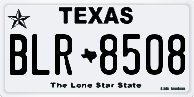 TX license plate BLR8508