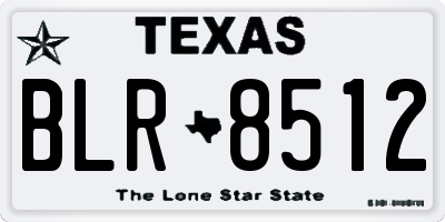 TX license plate BLR8512