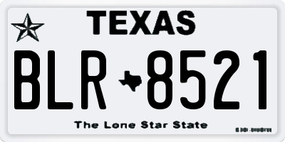 TX license plate BLR8521