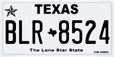 TX license plate BLR8524
