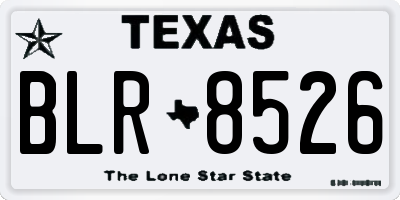 TX license plate BLR8526