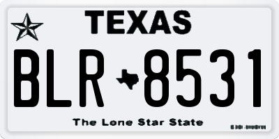 TX license plate BLR8531