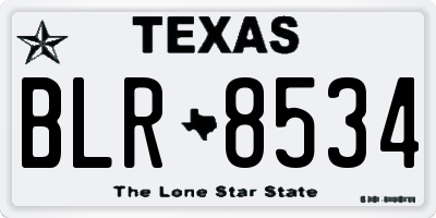 TX license plate BLR8534