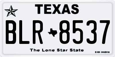 TX license plate BLR8537