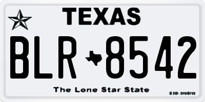 TX license plate BLR8542