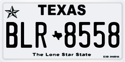TX license plate BLR8558
