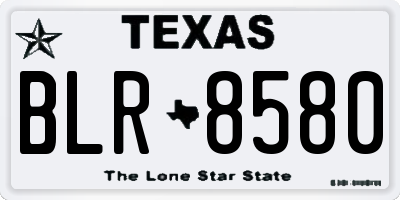 TX license plate BLR8580