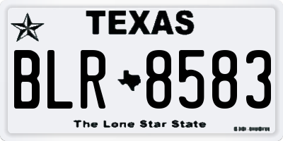 TX license plate BLR8583