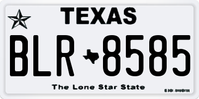 TX license plate BLR8585