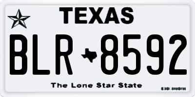 TX license plate BLR8592