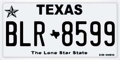 TX license plate BLR8599