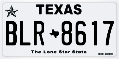 TX license plate BLR8617