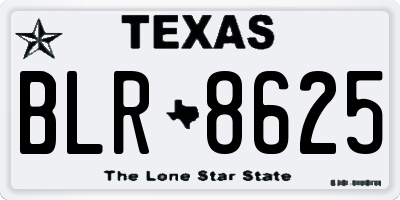 TX license plate BLR8625