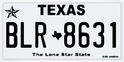 TX license plate BLR8631