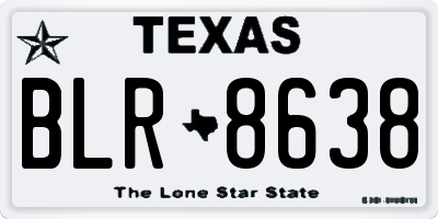 TX license plate BLR8638