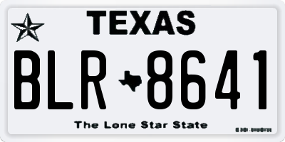 TX license plate BLR8641
