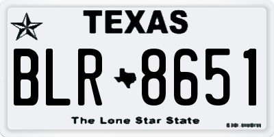 TX license plate BLR8651