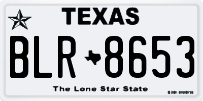 TX license plate BLR8653