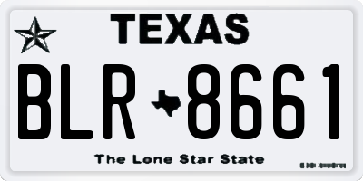 TX license plate BLR8661