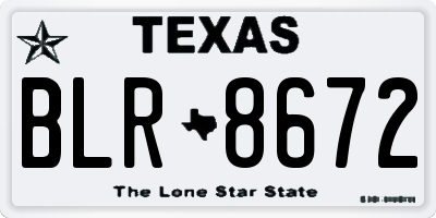 TX license plate BLR8672