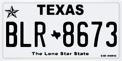TX license plate BLR8673