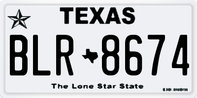TX license plate BLR8674