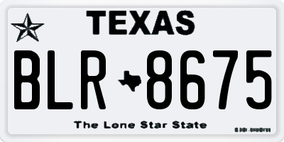 TX license plate BLR8675